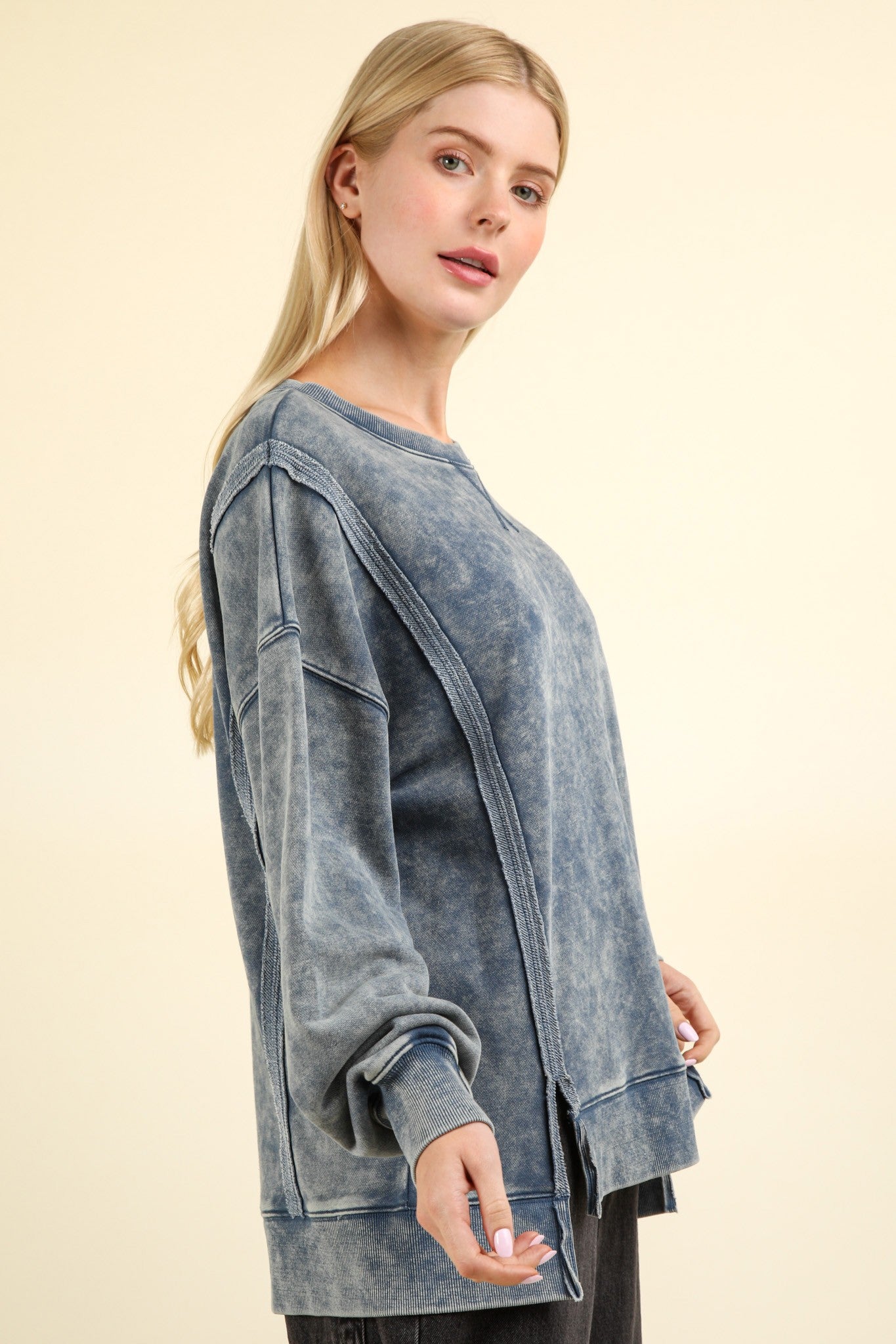 Mineral Washed Knit Top