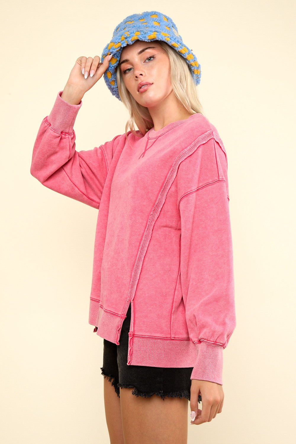 Mineral Washed Knit Top