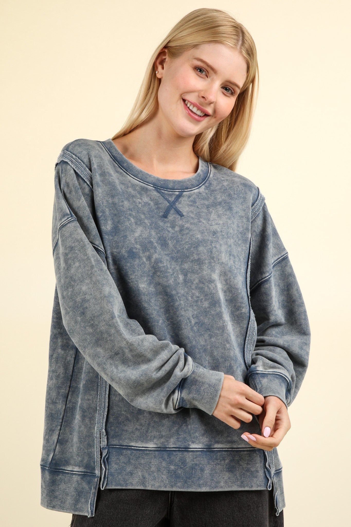 Mineral Washed Knit Top