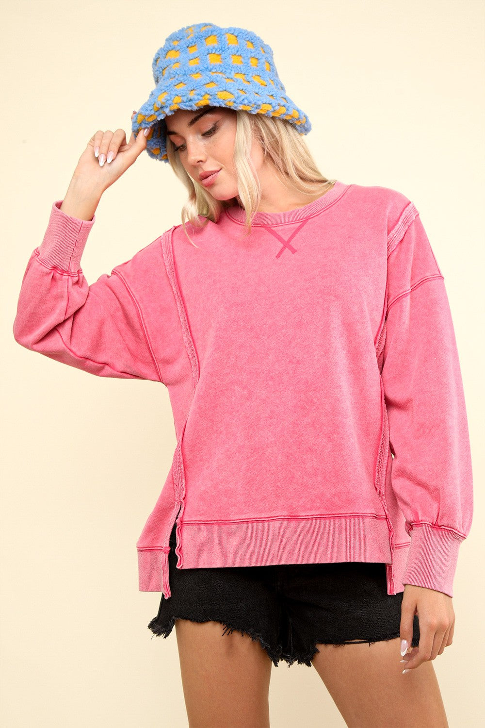 Mineral Washed Knit Top