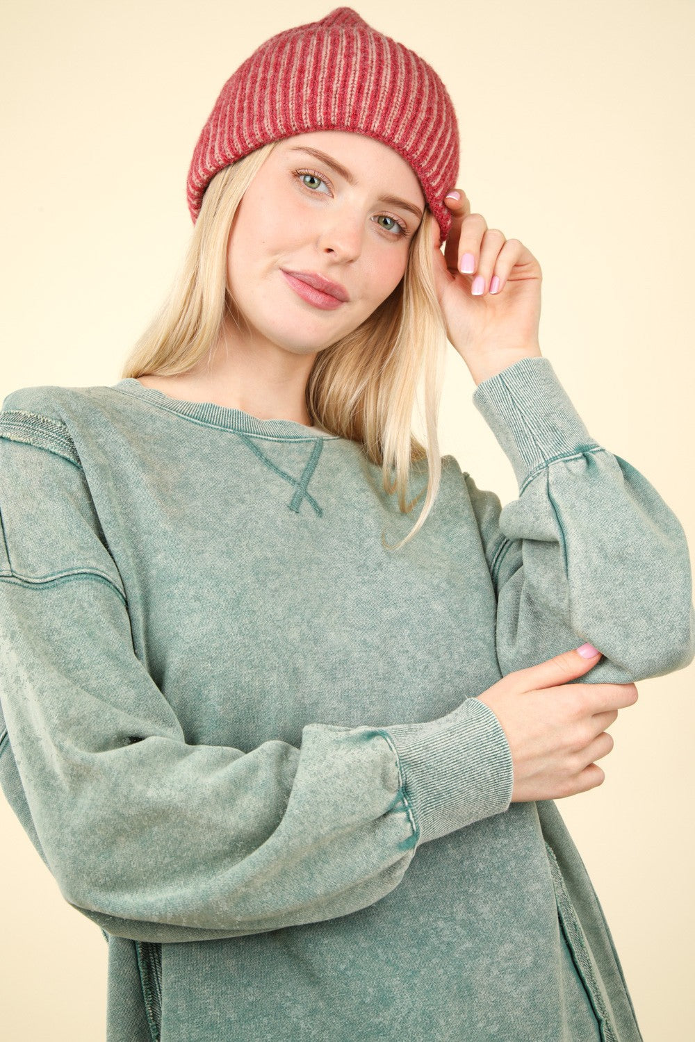 Mineral Washed Knit Top
