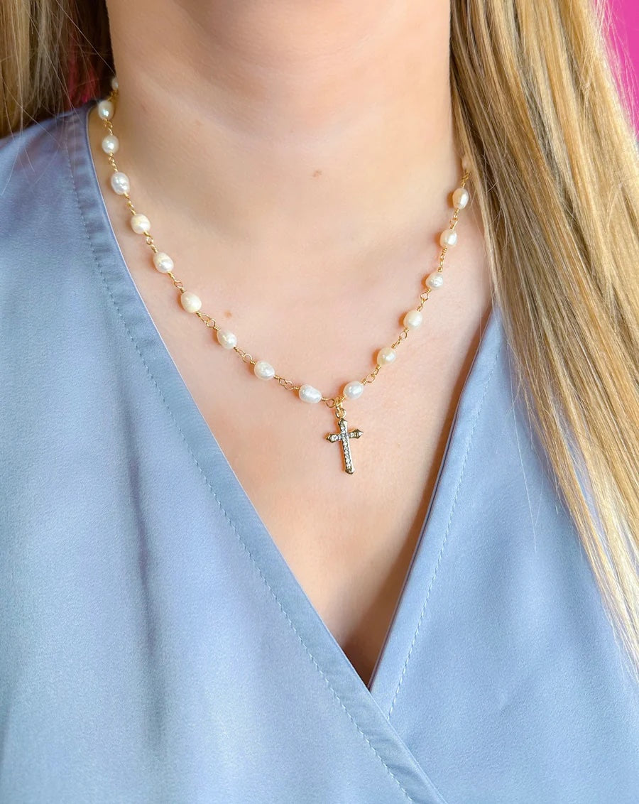 TS Jacee Cross Necklace