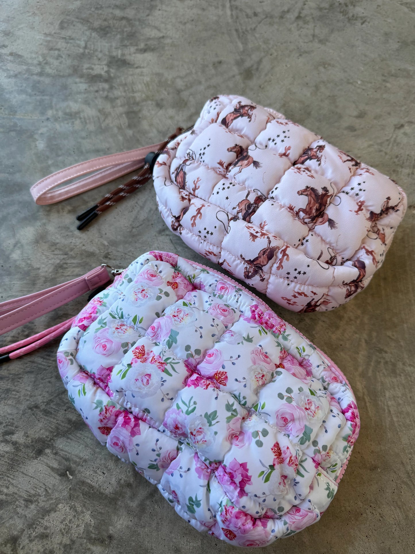 FLORAL MINI PUFF CLUTCH BAG