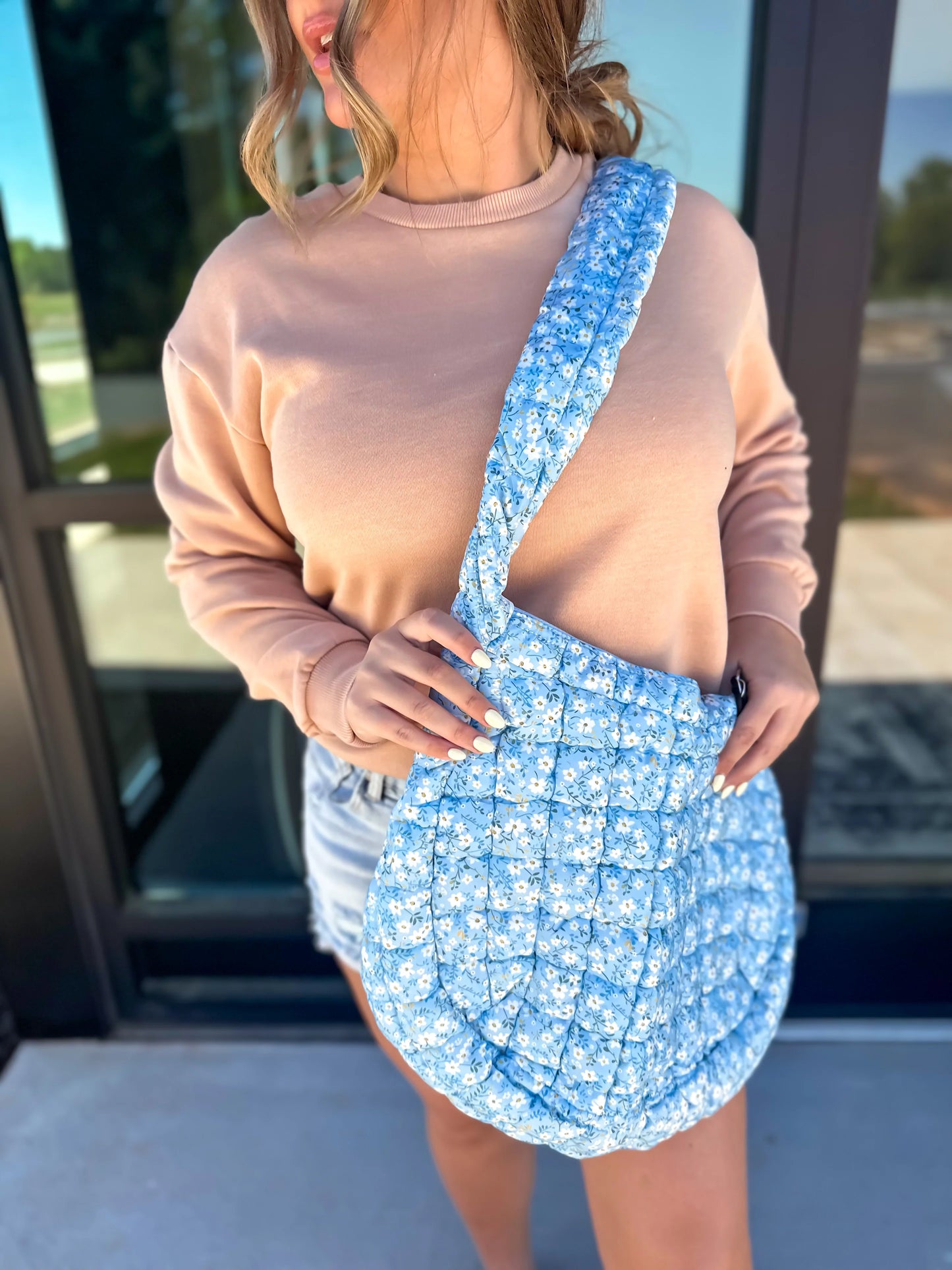 Birdie Disty Floral Quilted Bag