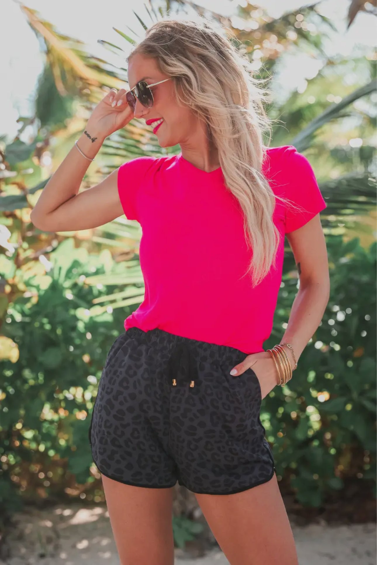 Ada’s Signature Shorts-Black Leopard
