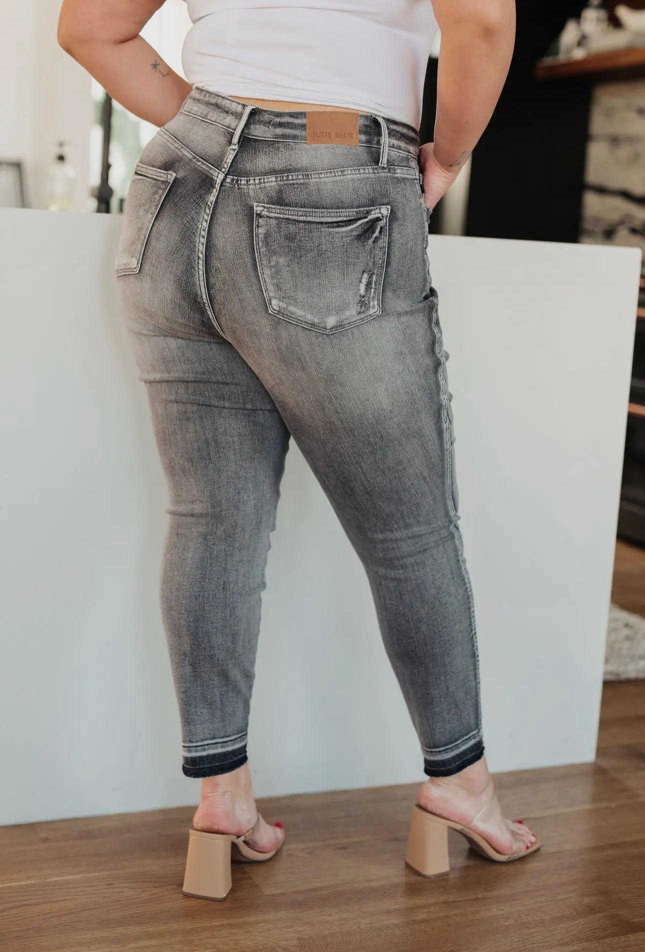 Judy Blue High Rise Control Top Release Hem Skinny Jeans