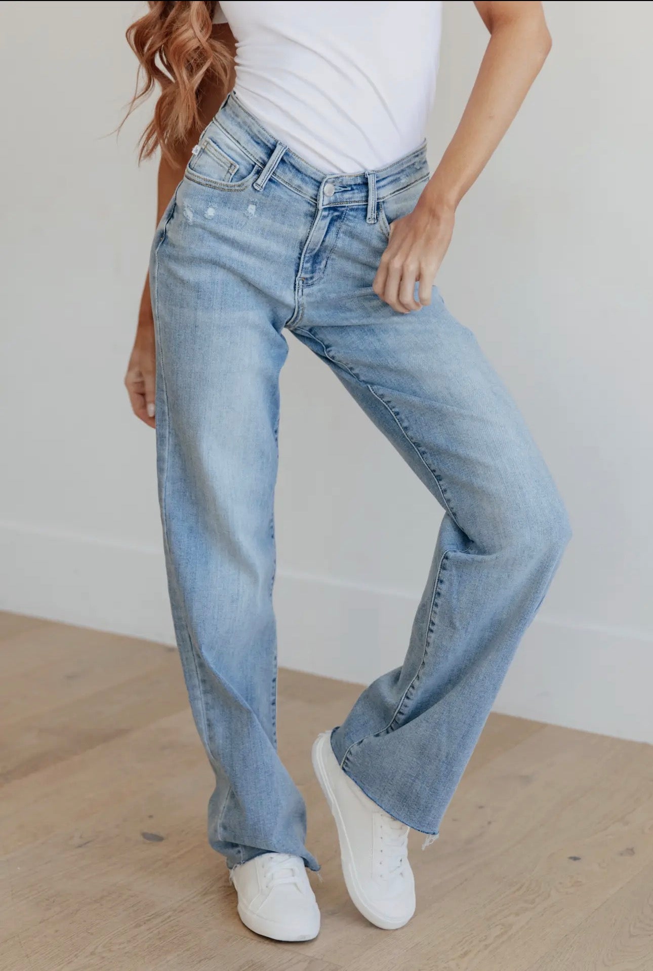 Judy Blue High Rise V Front Waistband Straight Jeans