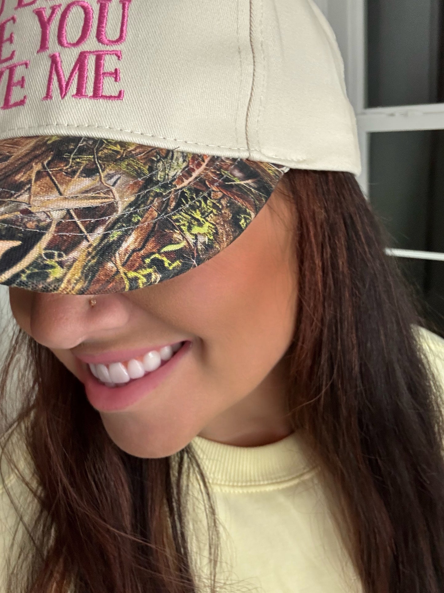 You Look Like You Love Me Embroidery Camo Trucker