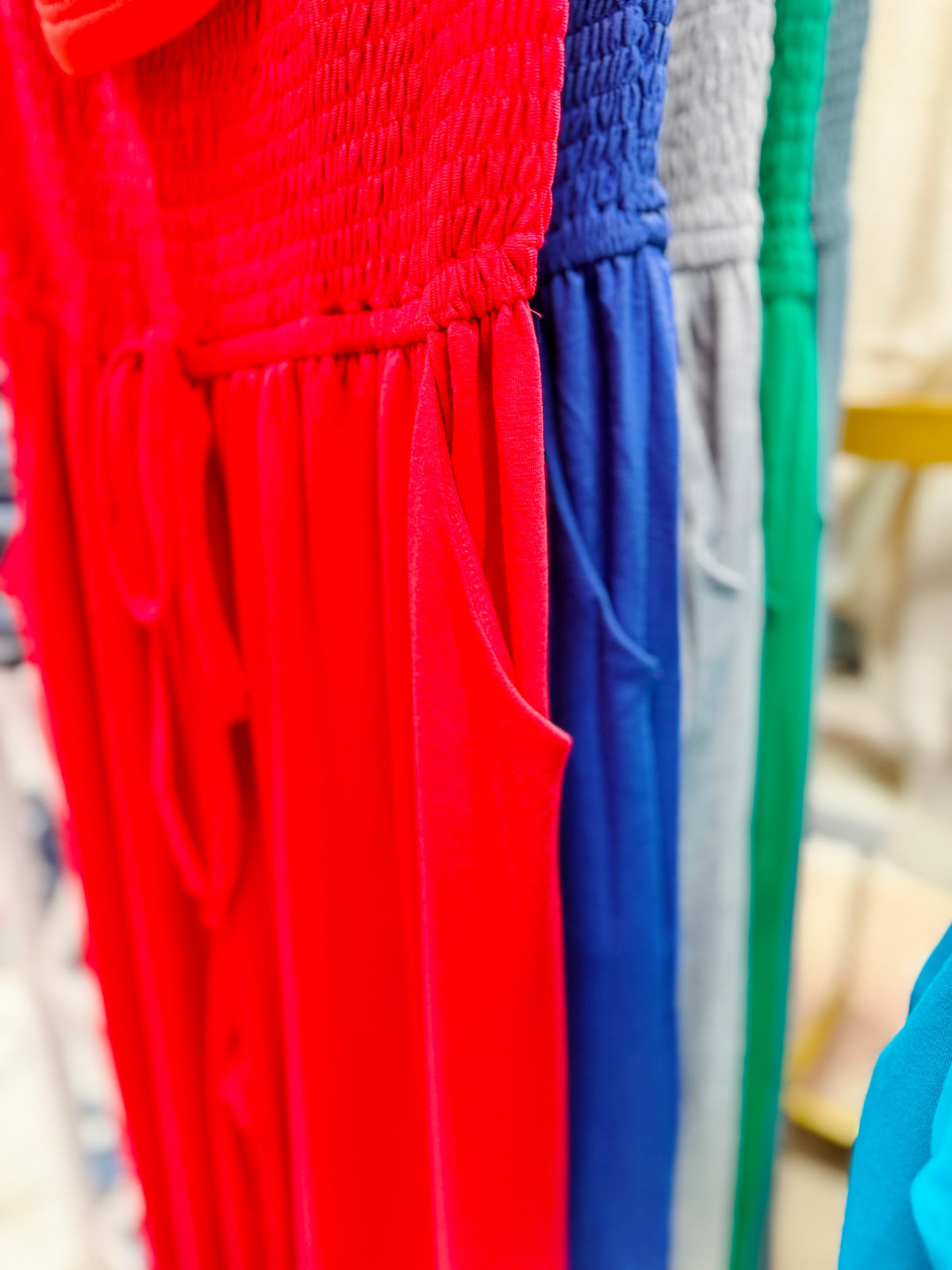 Rumor Goin' Round Smocked Jumpsuit