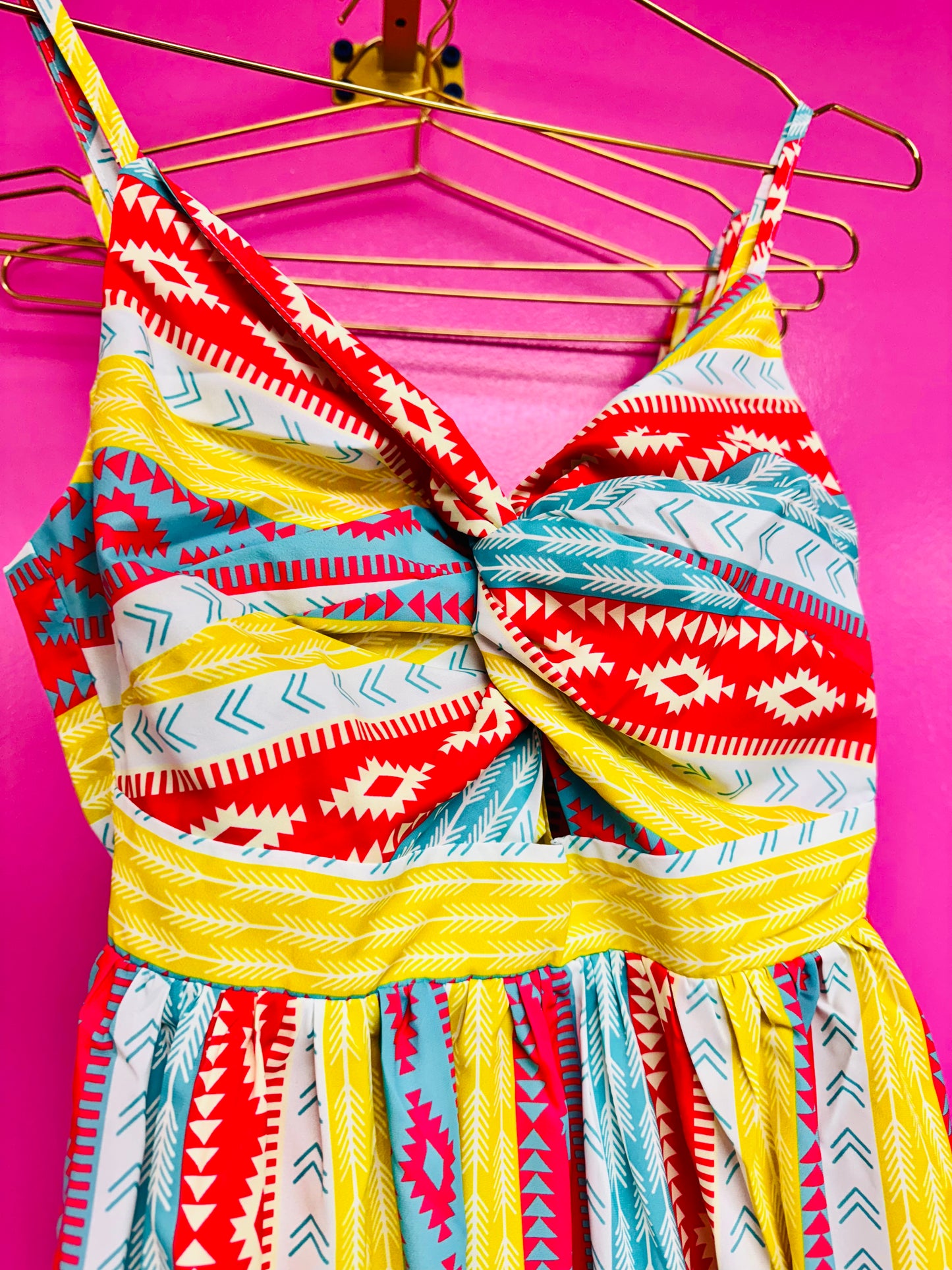 Boho Beach Front Knot Maxi Dress