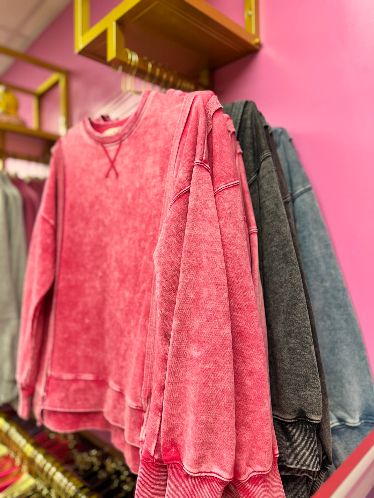Mineral Washed Knit Top