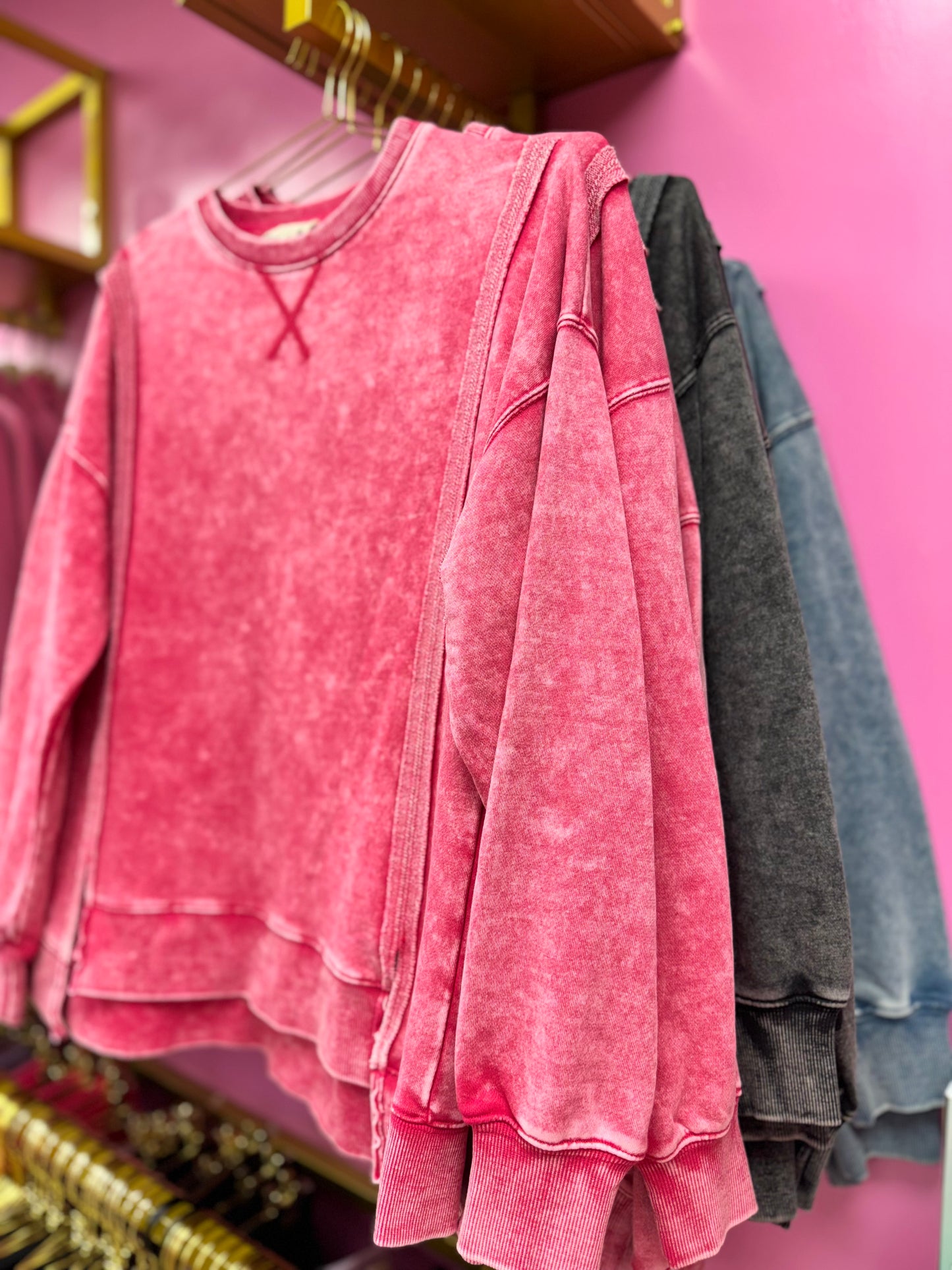 Mineral Washed Knit Top