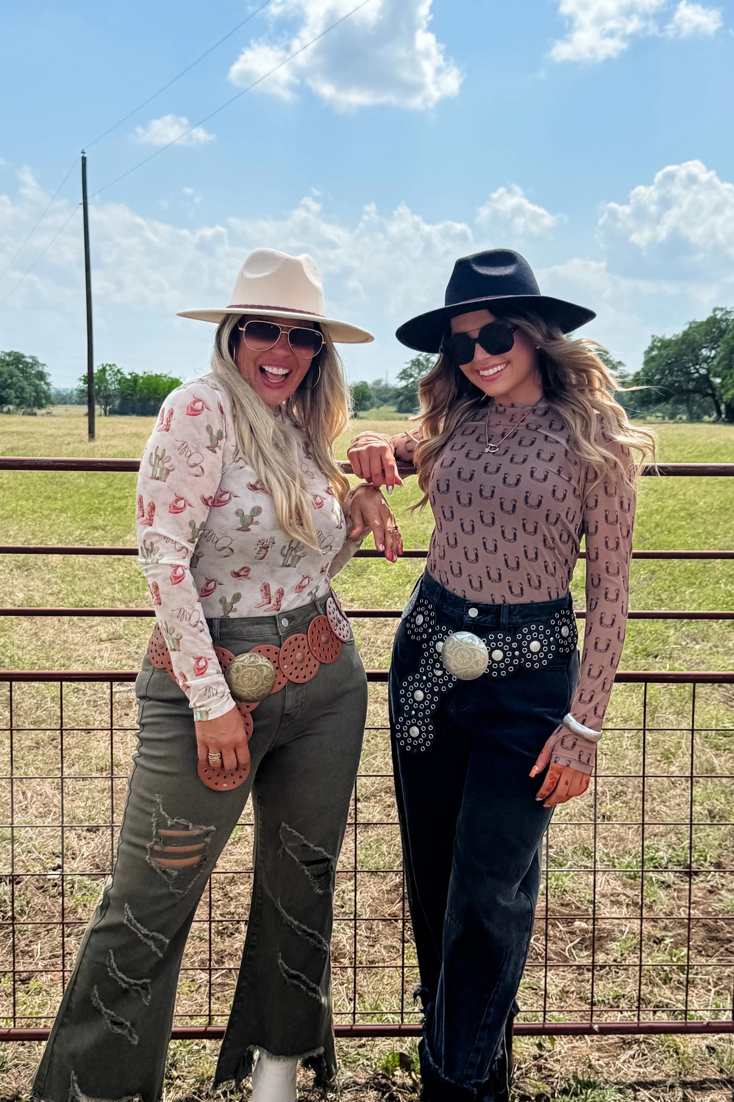 BOOTS & BLOOMS COLLECTION MESH TOPS