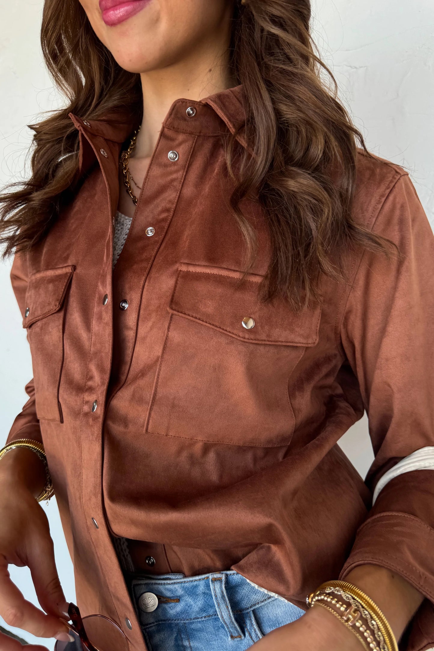 SUNDOWN SUEDE TOP
