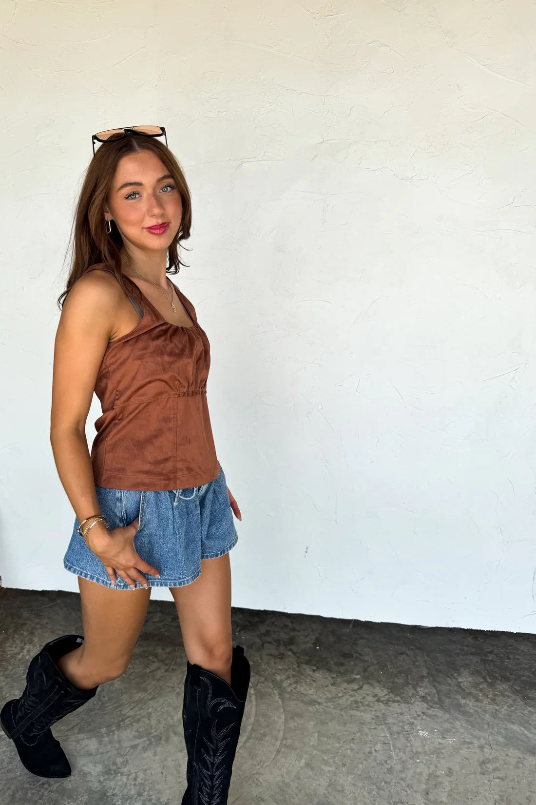 DESERT BELLE SUEDE TANK