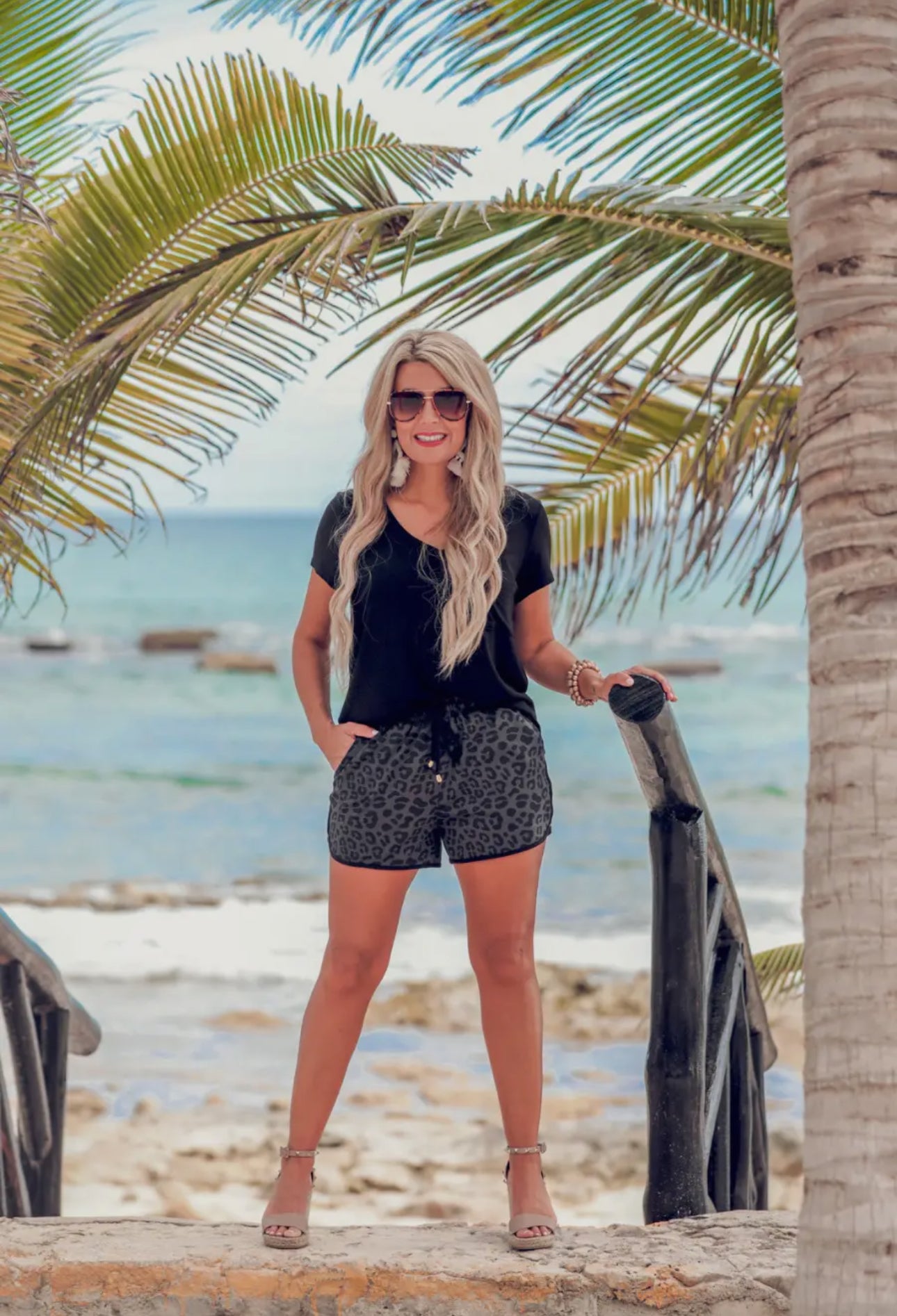 Ada’s Signature Shorts-Black Leopard