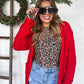 Wild Holiday Mesh Long Sleeve Top