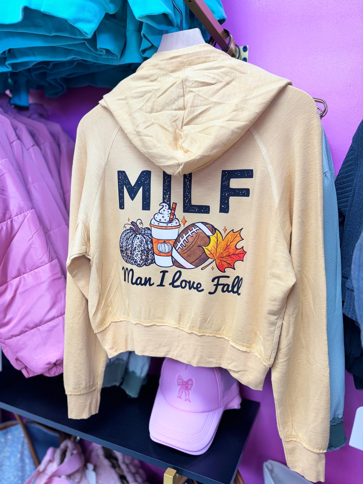 Milf Hoodie Terry Zip up