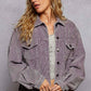 Lady V distressed hem corduroy jacket