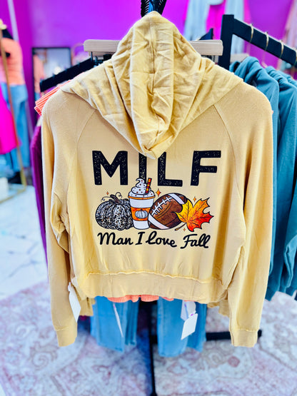 Milf Hoodie Terry Zip up
