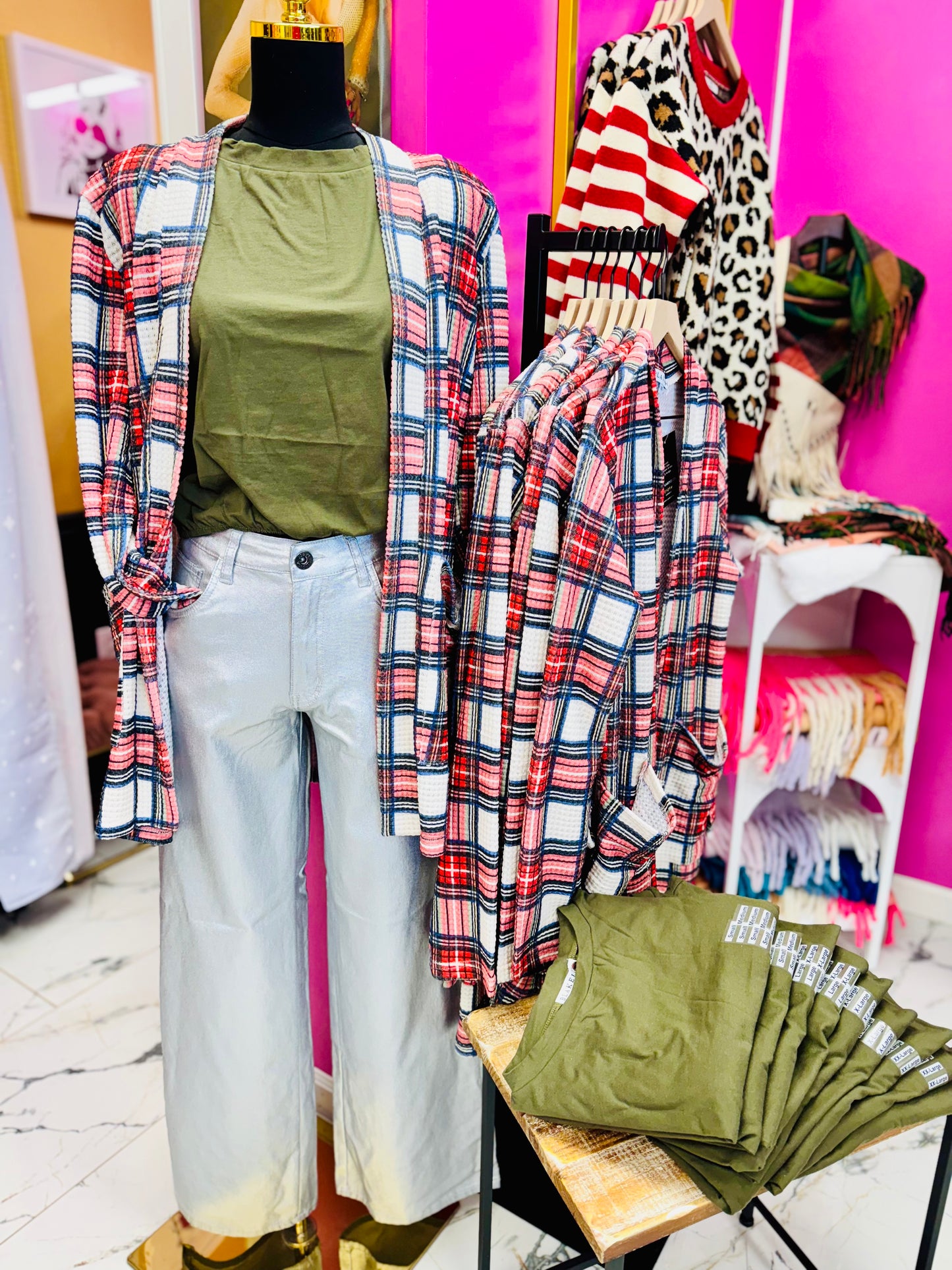 Metalic Wide Leg Jean