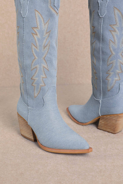 Maxie Denim Tall Boots