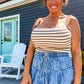 The Boardwalk Mocha Stripe Tank