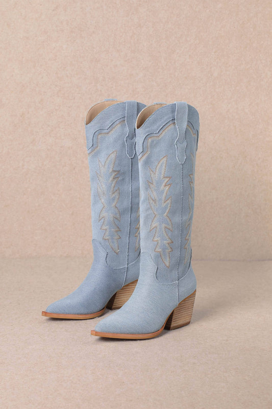 Maxie Denim Tall Boots