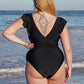 Midnight Glam Ruffle one-piece bathing suit