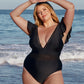 Midnight Glam Ruffle one-piece bathing suit
