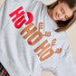 Christmas "HOHOHO" Patchwork Fleece Sweatshirt