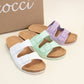AUDRINA COLOFUL DOUBLE BUCKLE STRAP SANDAL