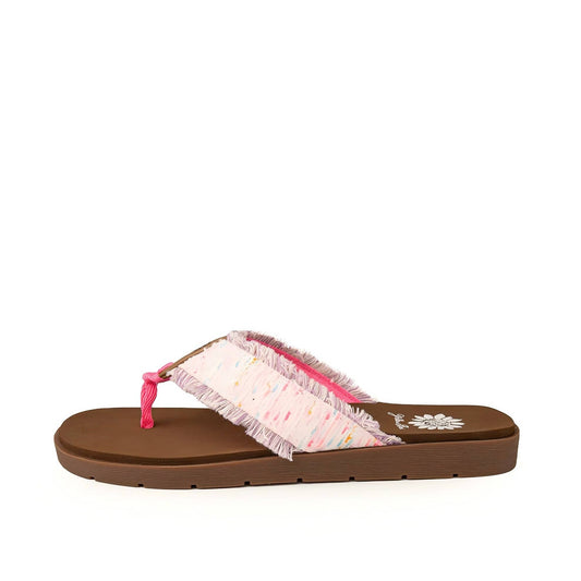 FIDITI Fabric Fringe Thong Sandals