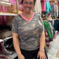 Camo Pink Collared Top