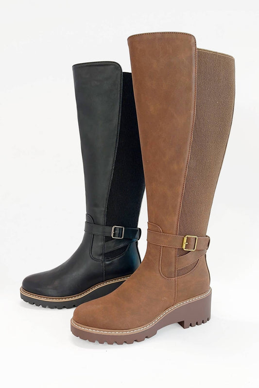 AGENDA-28 ELASTIC BACK PANEL TALL RIDING BOOTS