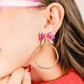 TS Hot Pink Bethany Bow Hoops