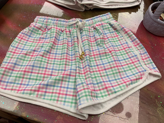 Ada’s Signature Shorts-Pastel Plaid