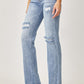 RISEN HIGH RISE WIDE STRAIGHT TRIPPLE BUTTON FLY JEANS