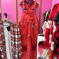 Holly Jolly Distressed Overalls