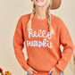 Hello Pumpkin Letter Verbiage Sweater