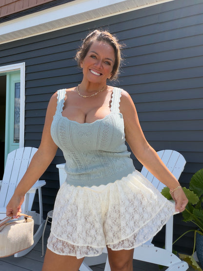Sea Glass Sweetheart Knit