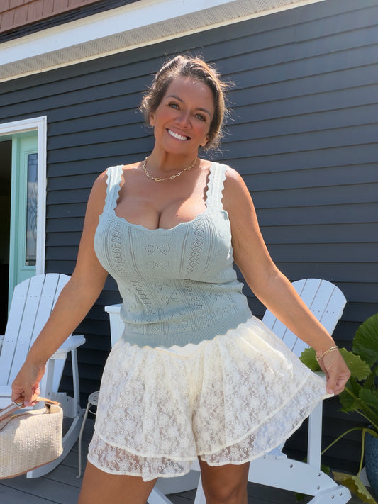 Sea Glass Sweetheart Knit