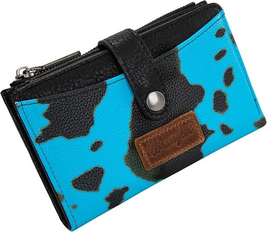 Wrangler Cow Wallet Blue Small