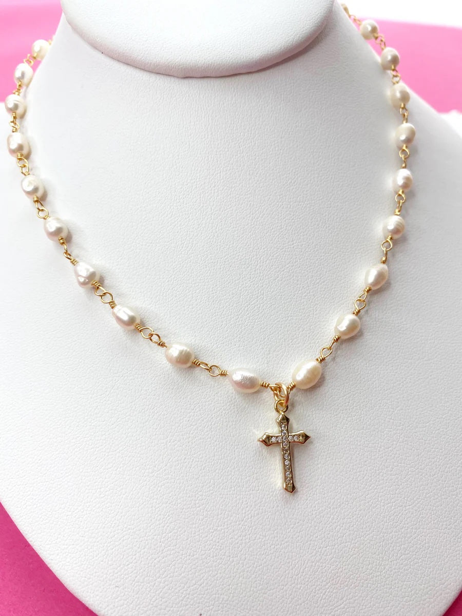 TS Jacee Cross Necklace