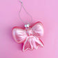 Pink Bow Christmas Ornament