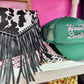 Cow Leather Hobo Fringe Crossbody Tassel Purse