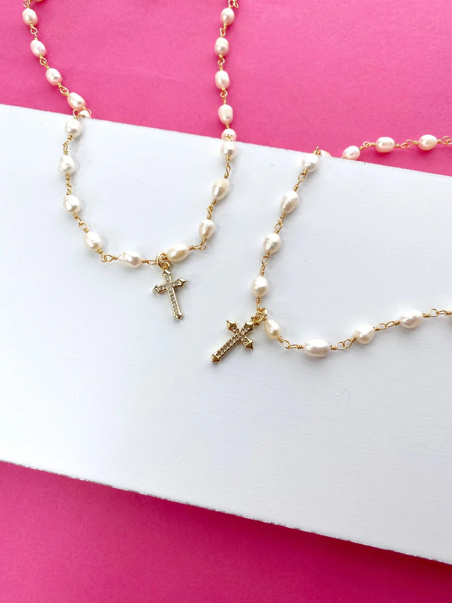 TS Jacee Cross Necklace