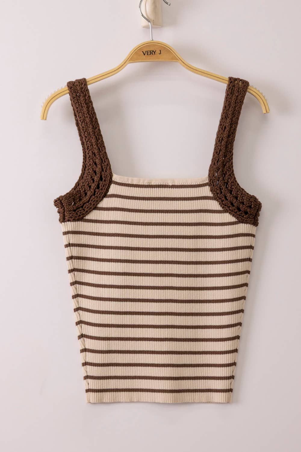 The Boardwalk Mocha Stripe Tank