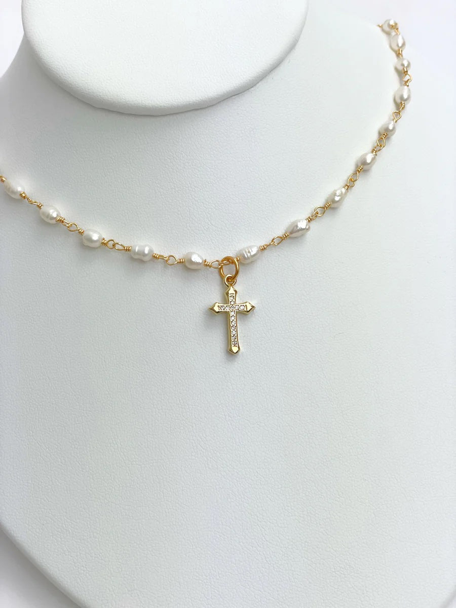 TS Jacee Cross Necklace