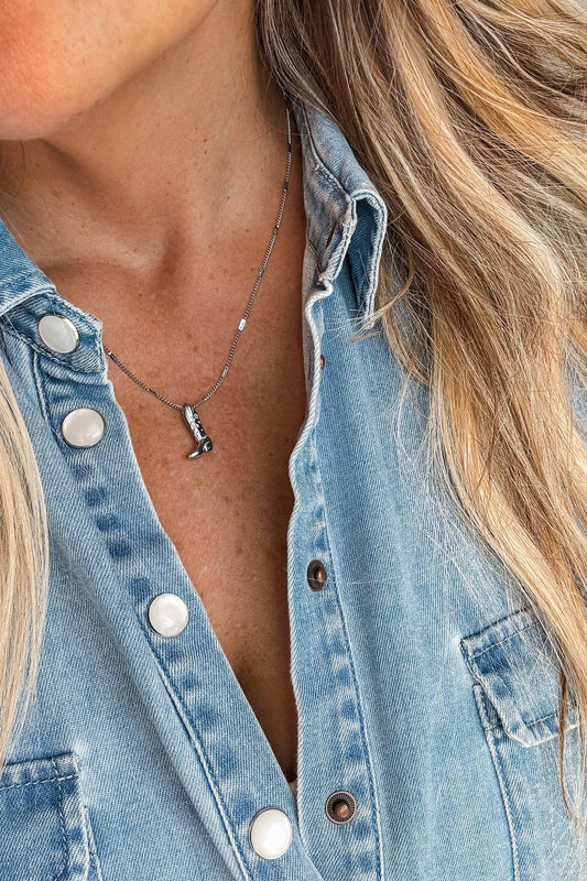 Blakeley Wild Boot Charm Necklace